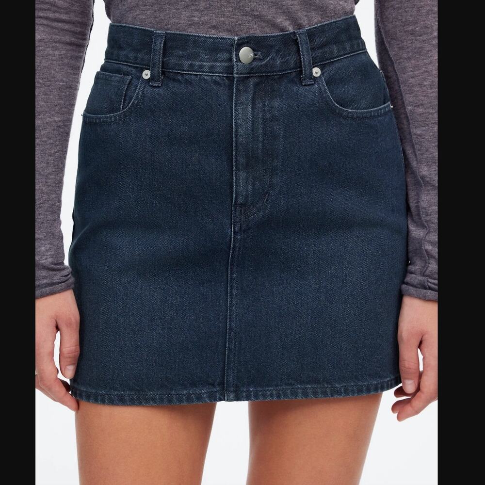90s vintage style Madewell Denim Mini Skirt Hodgeman Wash size 32 NWT cotton